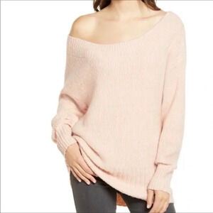 NWT Chelsea Off The Shoulder Pink Ribbed SweaterXL